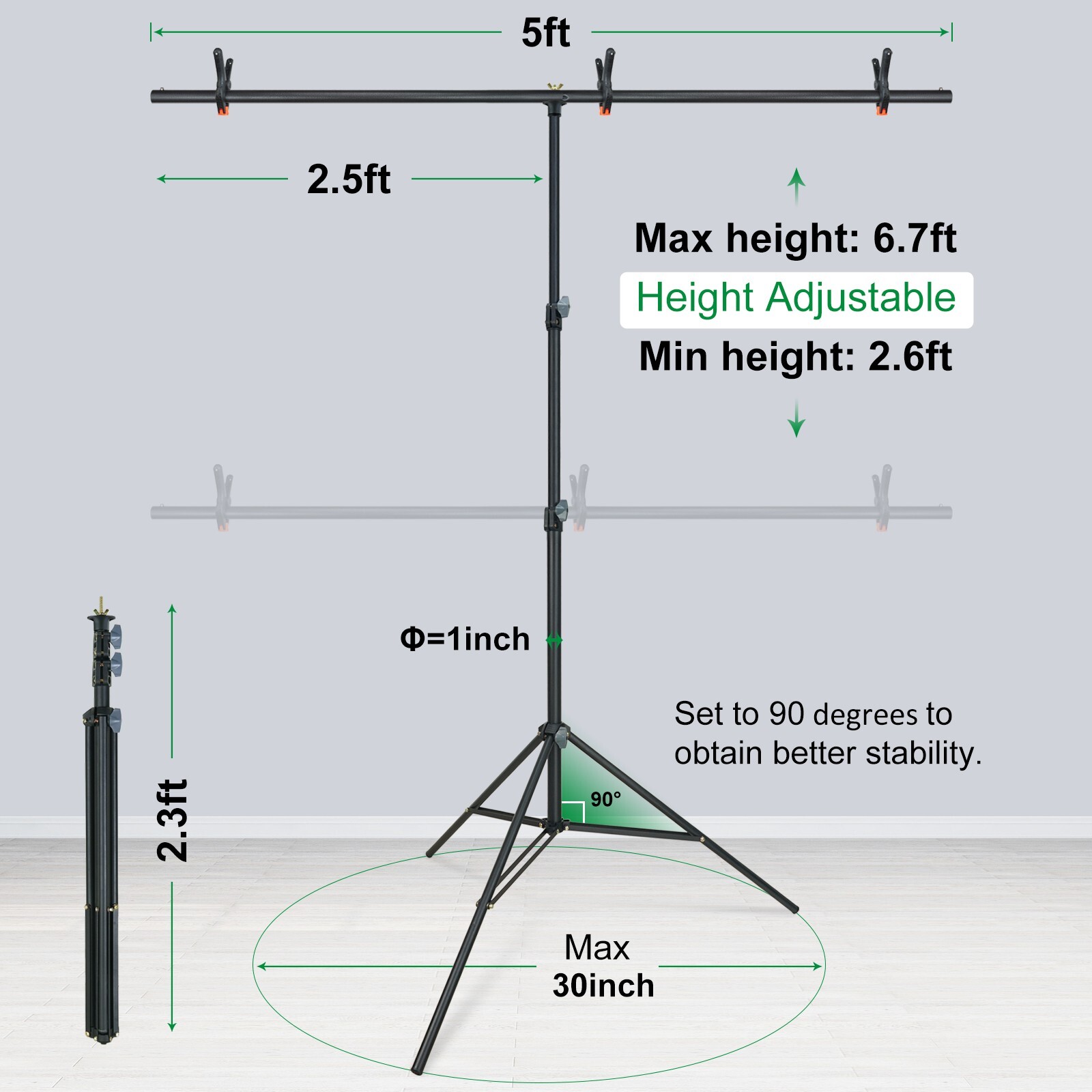 LINCO Photo Softbox Studio Light Backdrop Stand Background Backdrops Support