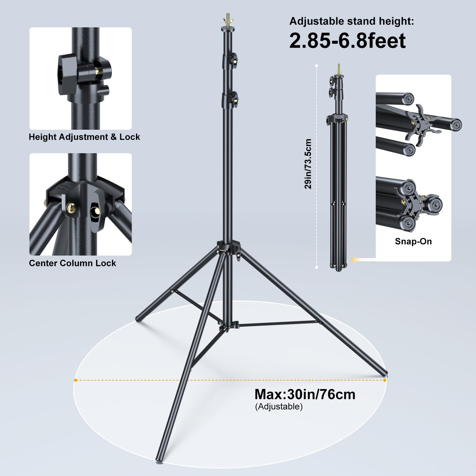 Backdrop Stand for Parties Kit 10X7 Ft Adjustable Back Drop Photography Studio P