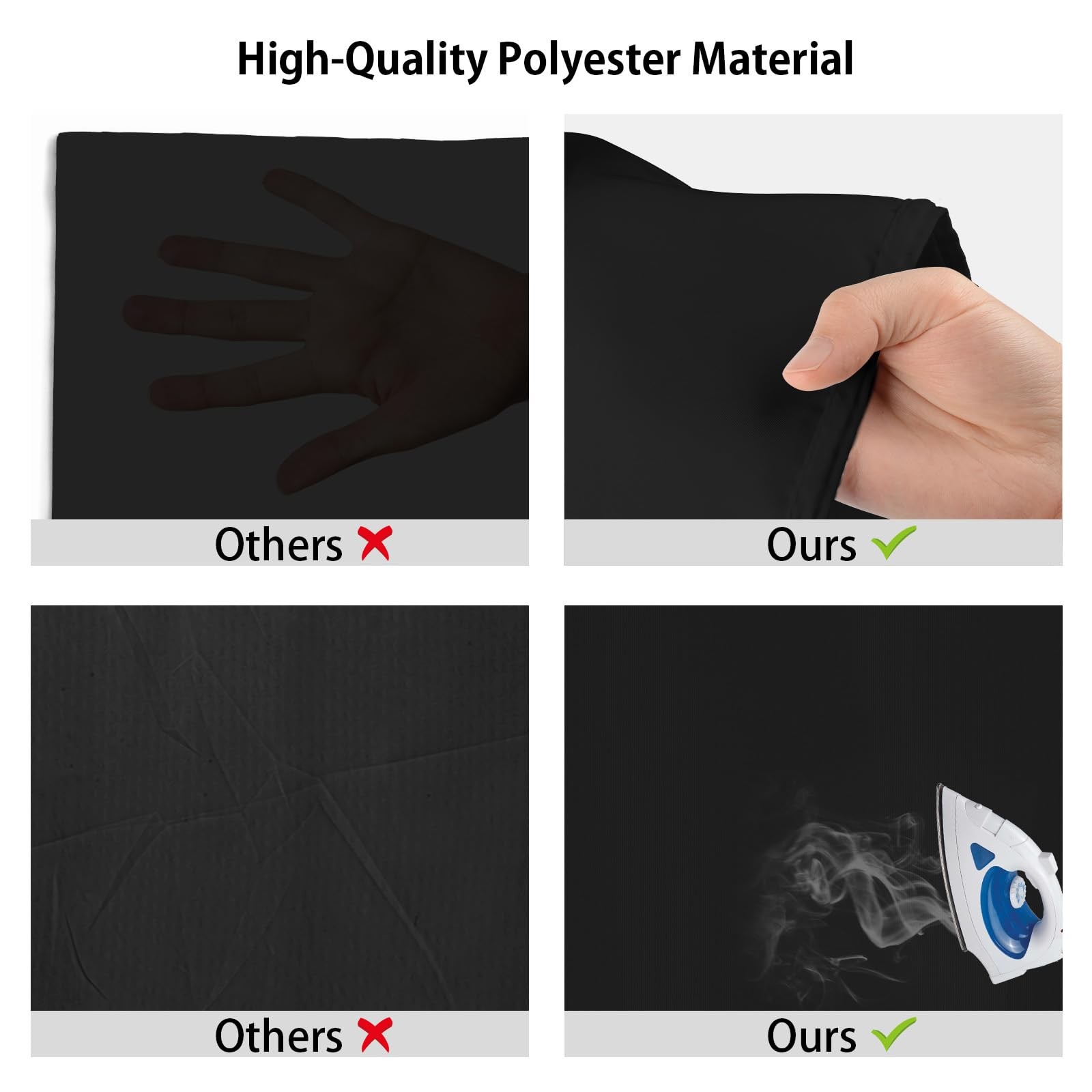 Black Backdrop 10x10FT, Black Photo Backdrops for Photoshoot, Chromakey Polye…