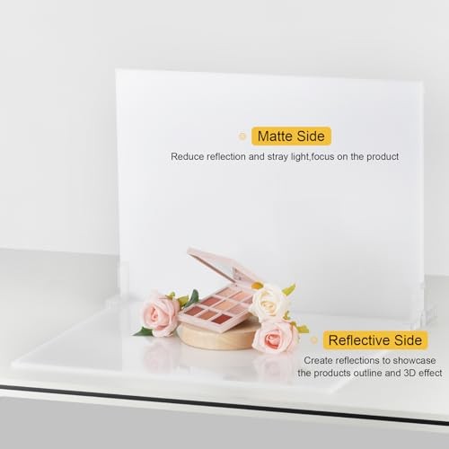 Product Photography Backdrops Dual- Sided Matte and Reflective Photo White