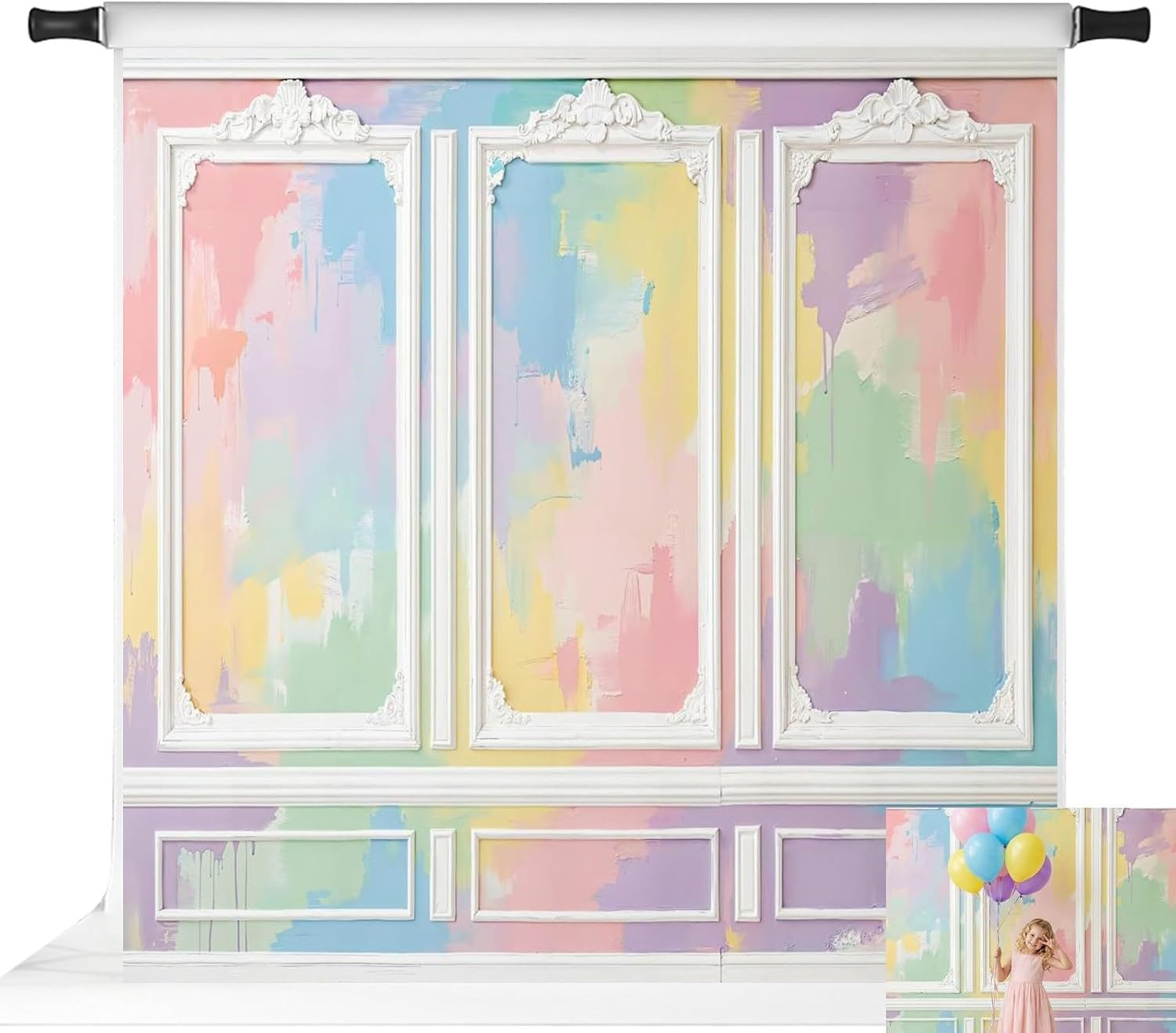 Colorful Classic Wall Backdrops Indoor Color Painting Style Photo Background Por
