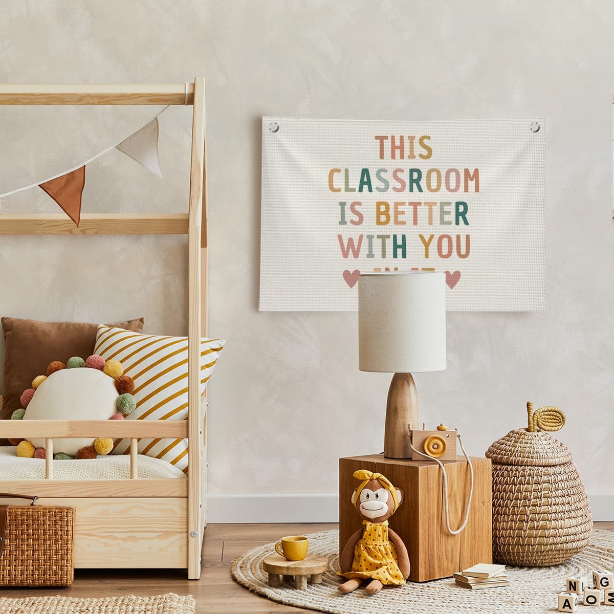 Boho Classroom Decor for Teacher, Cute Neutral Classroom Must Haves Wall Deco…