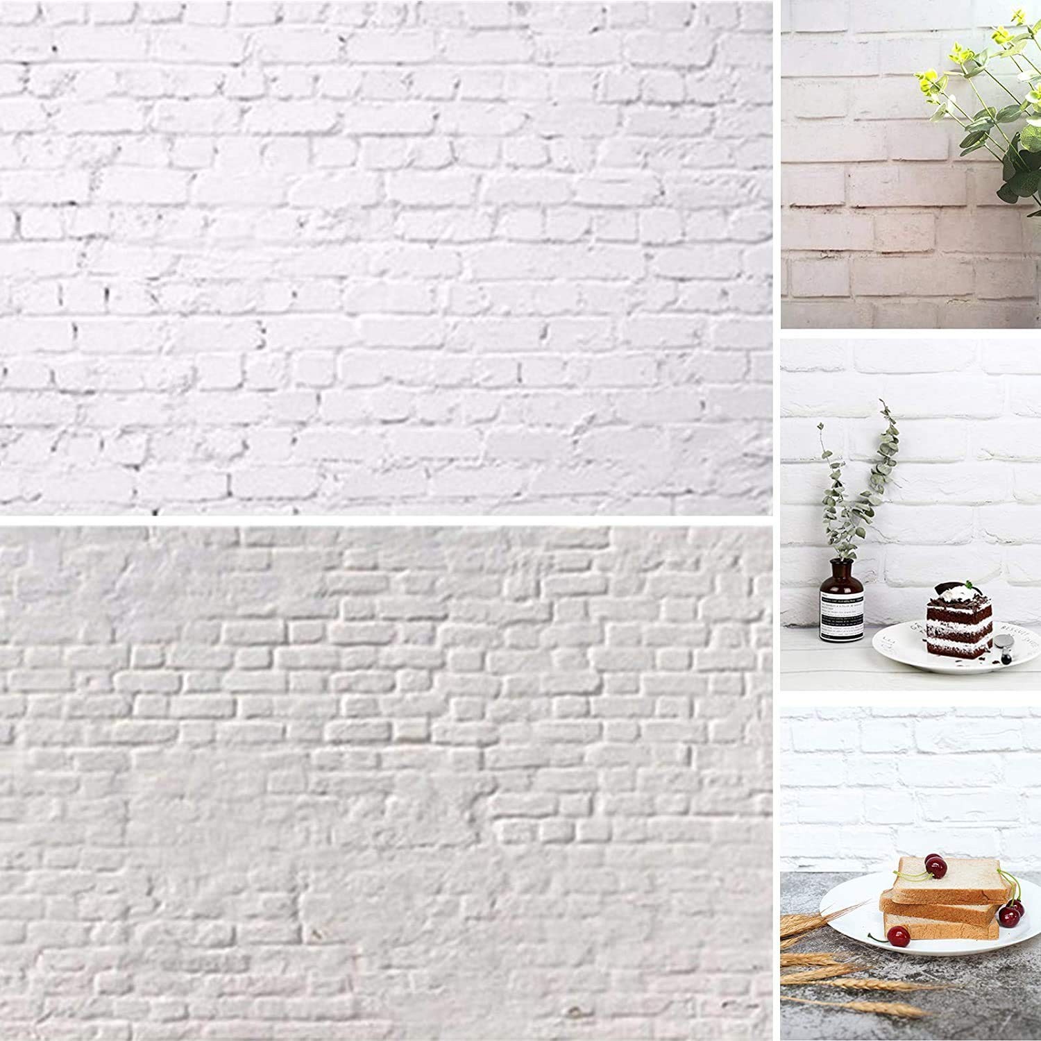 Selens 22×35 inch (56x88cm) 2 in 1 Photography Background Props Wood Brick Wa…