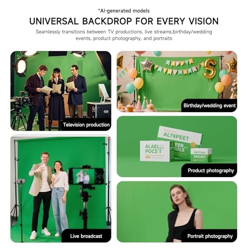 -10 X 7 FT Professional Screen Backdrop for Photography Machine 10X7 Green