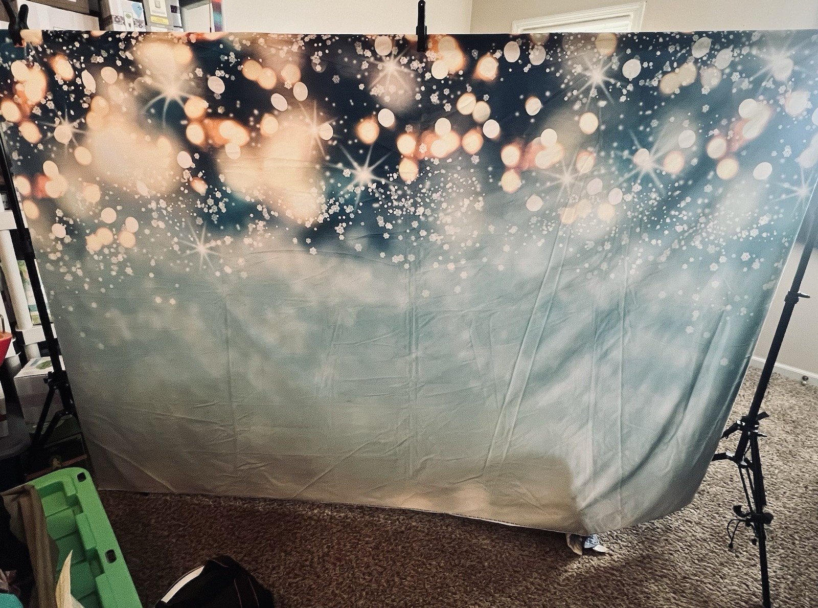 Corsair 10GAF9901 Abstract Bokeh Stars Photo Backdrop Blue/White/Gold 1-1.9m