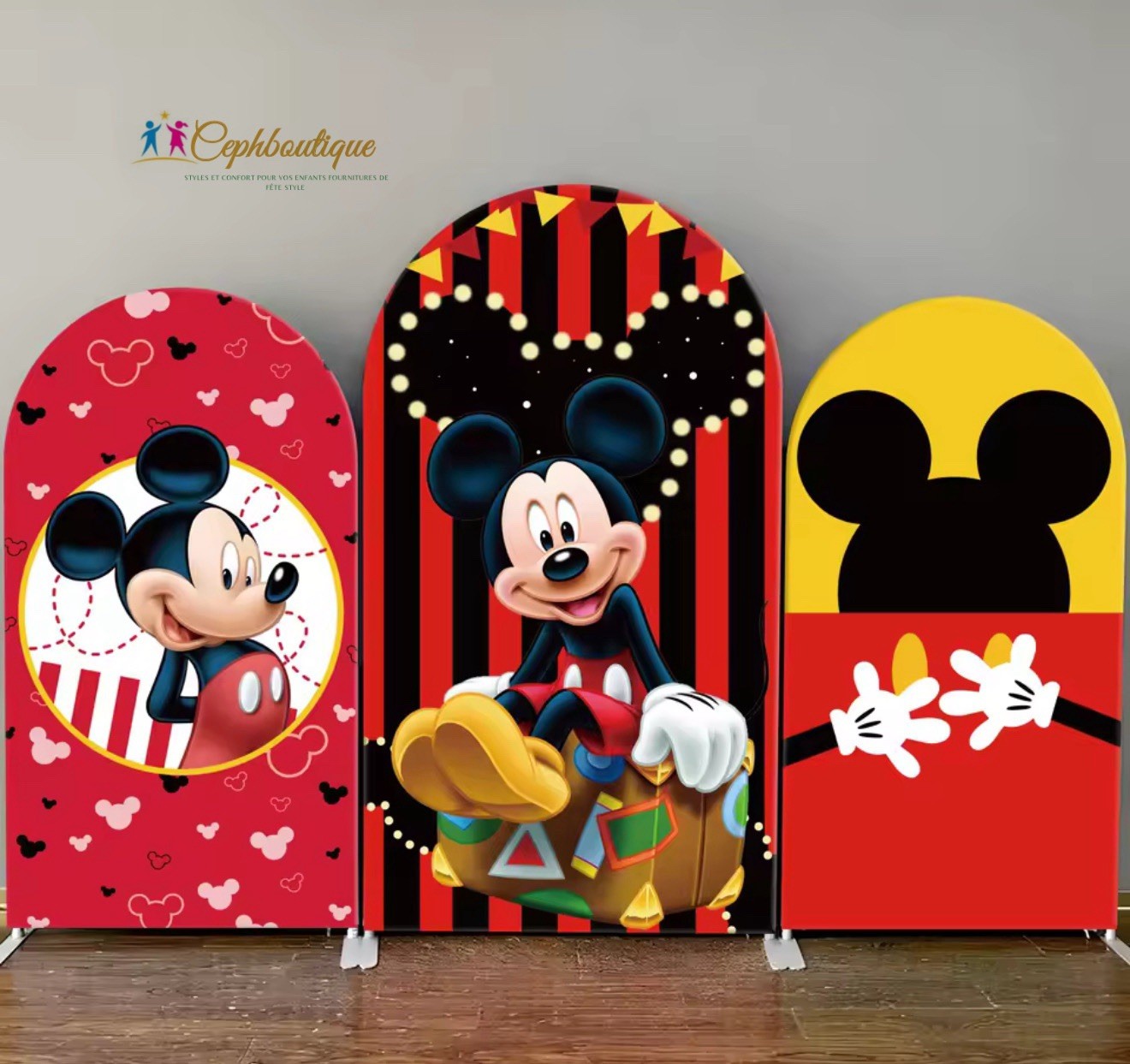 Cartoon Backdrop and 3pcs Arch Backdrop Cover Photo Phot