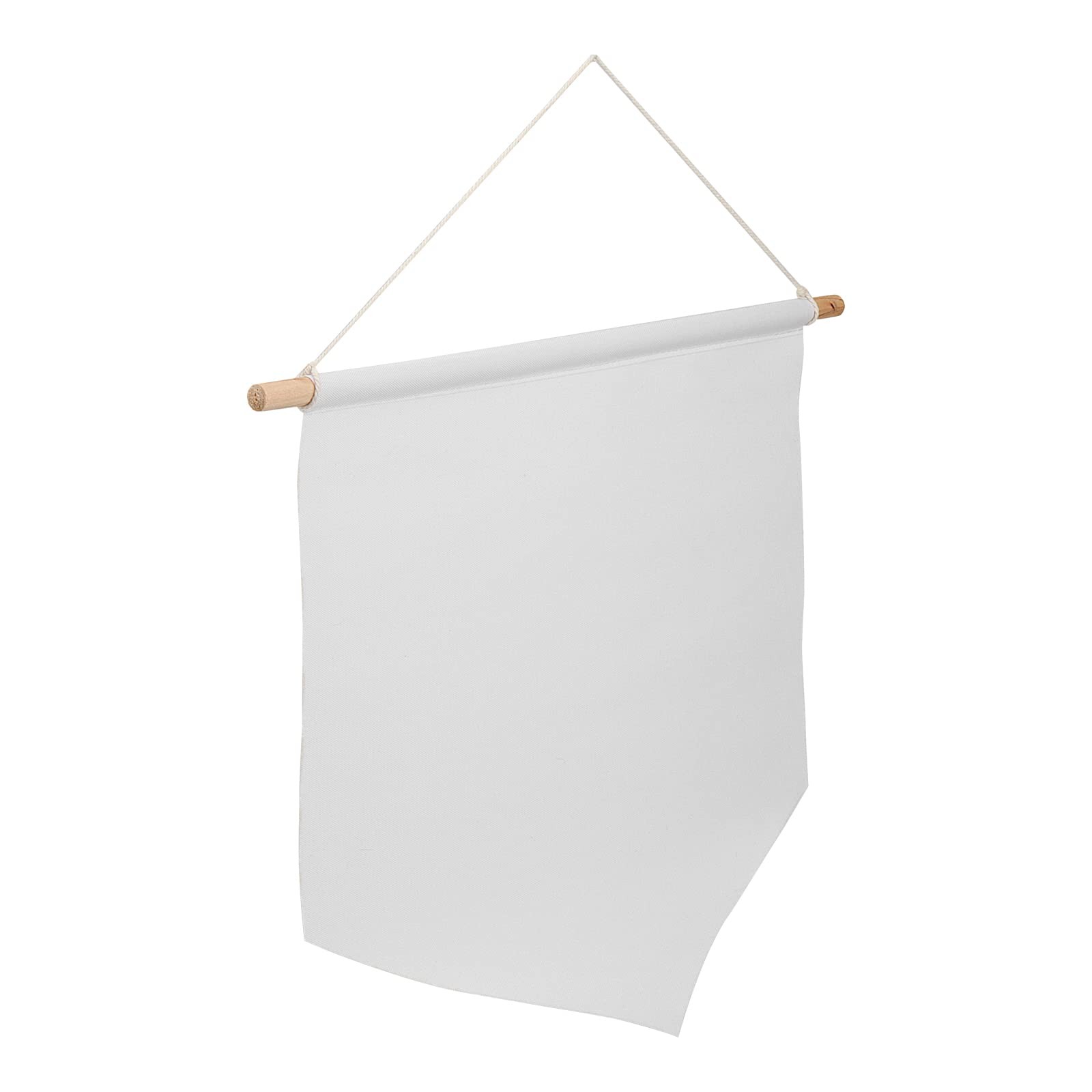 6 Pcs White Canvas Banners, 13 x 13.7 Inch Pin Wall Display Banners with Wood…
