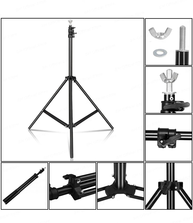 Background Stand Kit Support Frame System Backdrops Adjustable Stand for Photog