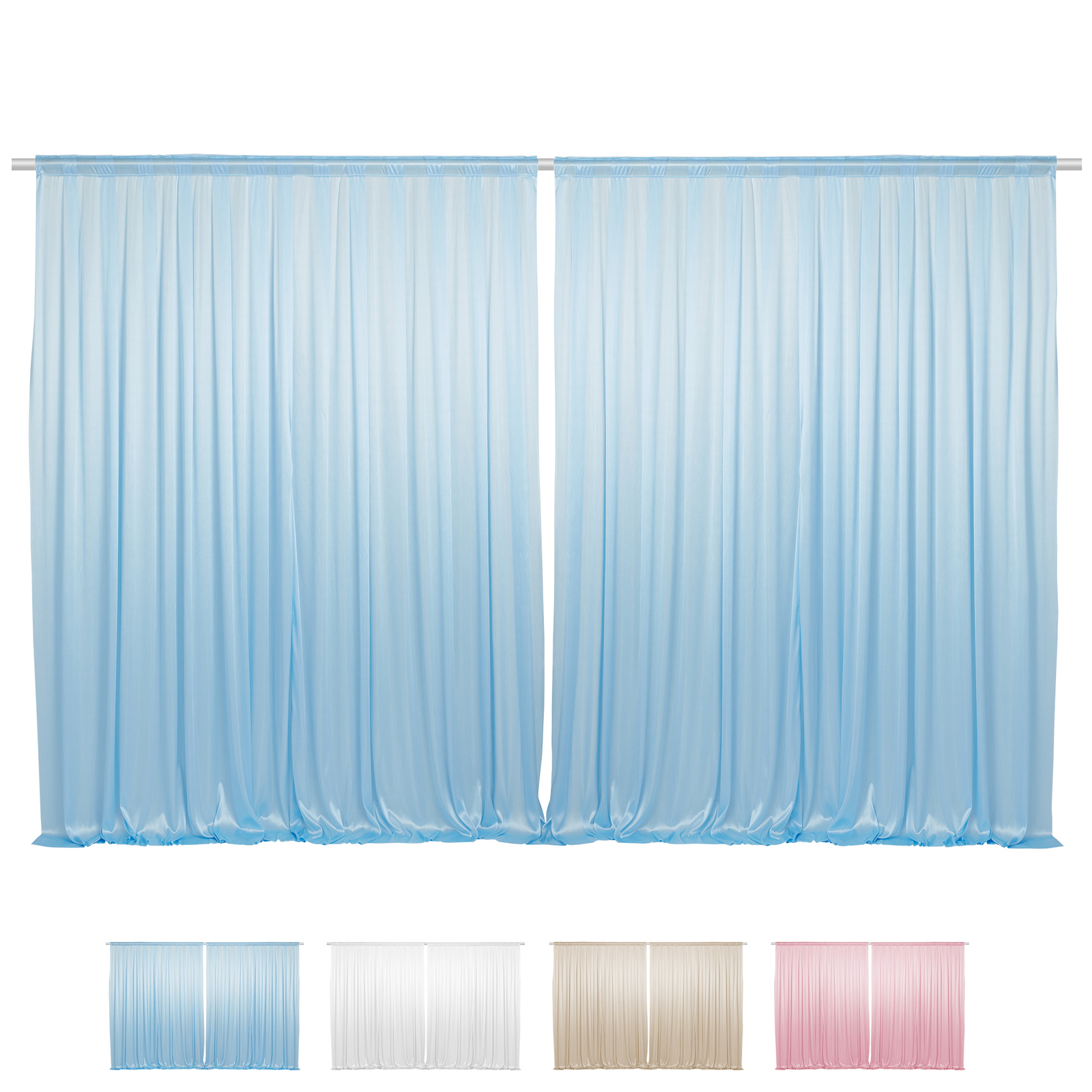 2pk Photography Backdrop Curtains – Party, Wedding Photo Booth Backgrounds