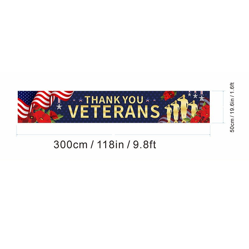 Custom Banner Backdrop Cloth for US Veterans Day Decorations 180*115cm