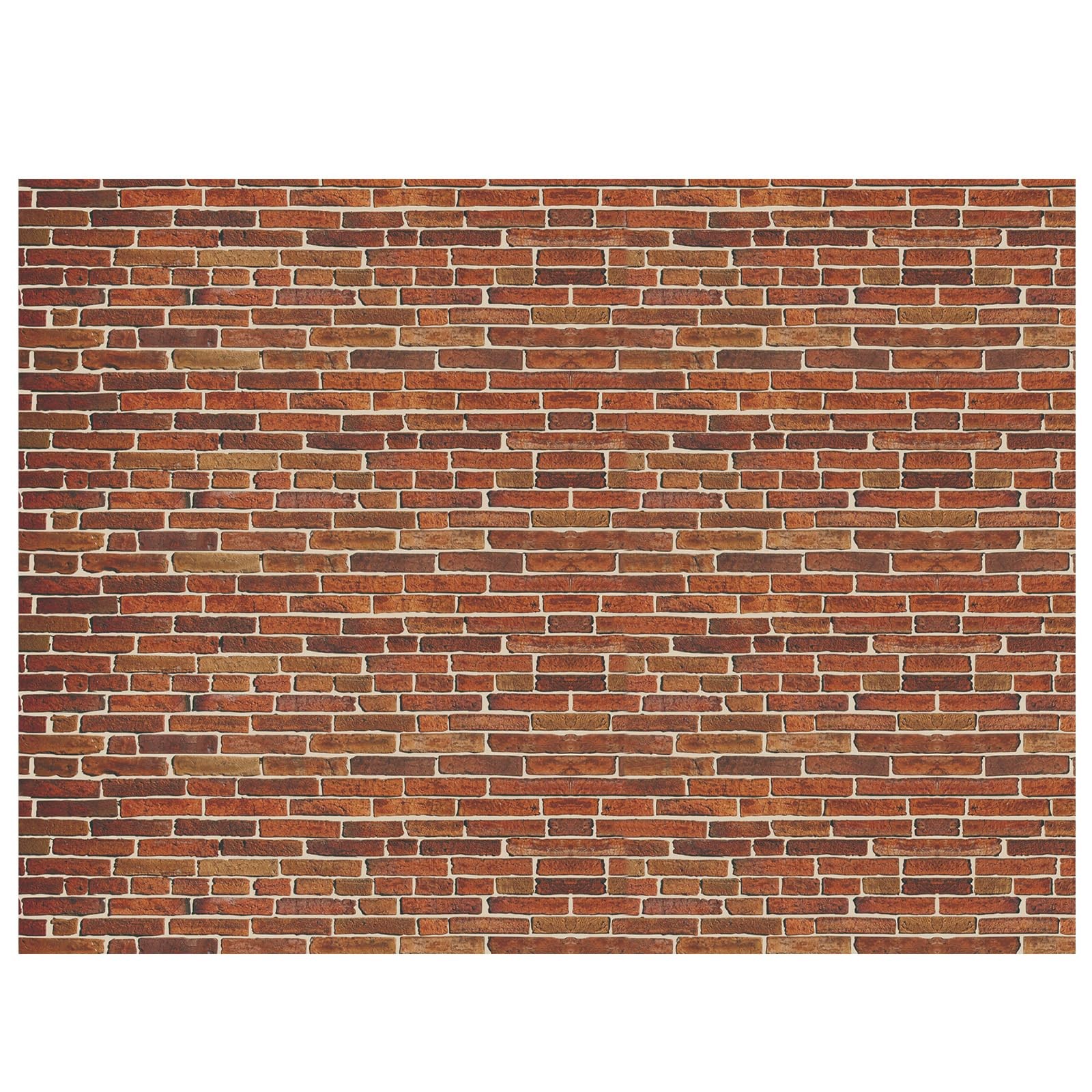 VitalCozy 10 x 8 ft Brick Wall Backdrop for Photography 10 x 8 ft, Dark Red