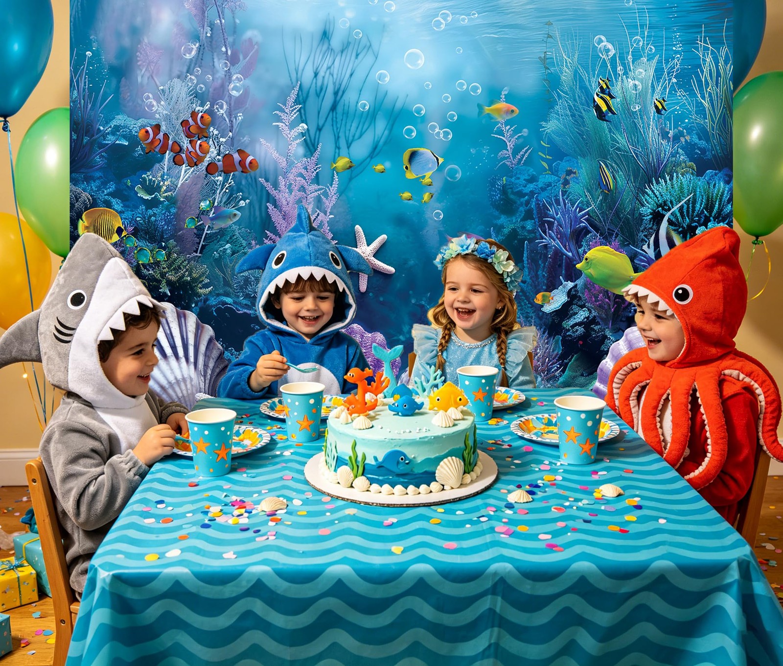 Under the Sea Backdrop Summer Tropical Fish Coral Ocean Underwater World Phot…