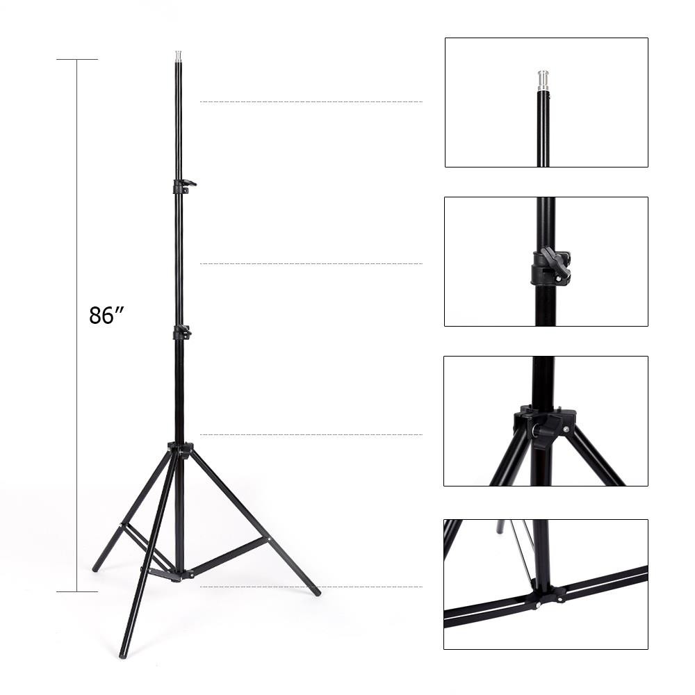 Kshioe Photo Studio Lighting Photography Backdrop Stand Light Kit Umbrella Set