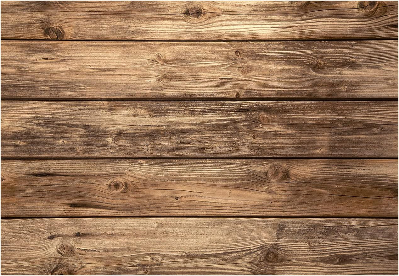Rustic Wood Wall Backdrop Natural Brown Wooden Board Photography Background Baby