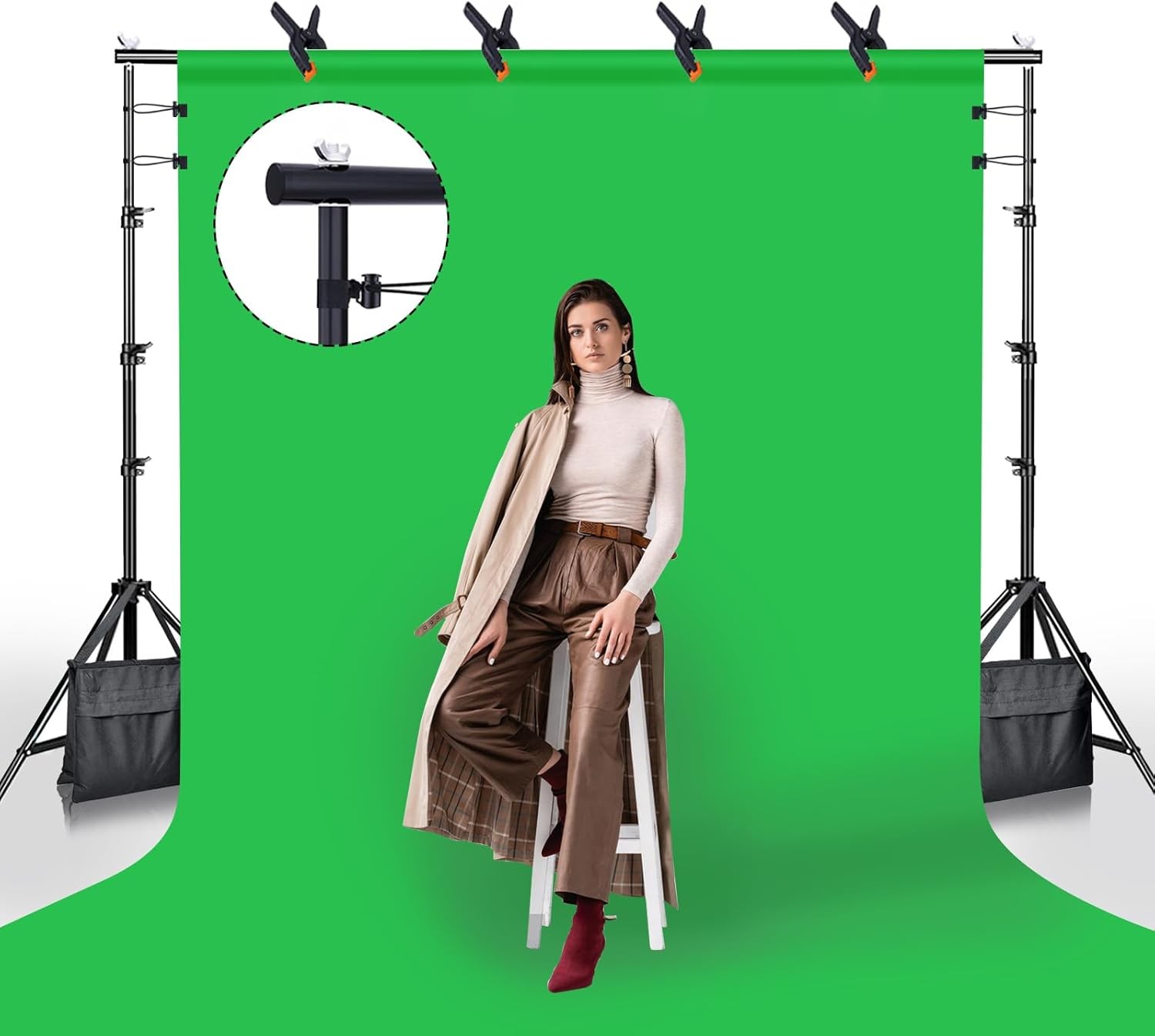 8.5 x 10 FT Photo Backdrop Stand Kit Adjustable Background Holder Support System