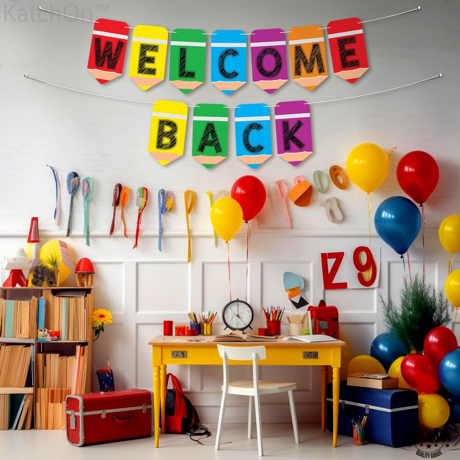 Welcome Back Banner – 10 Feet Pre-strung, Welcome Back to School Banner for F…
