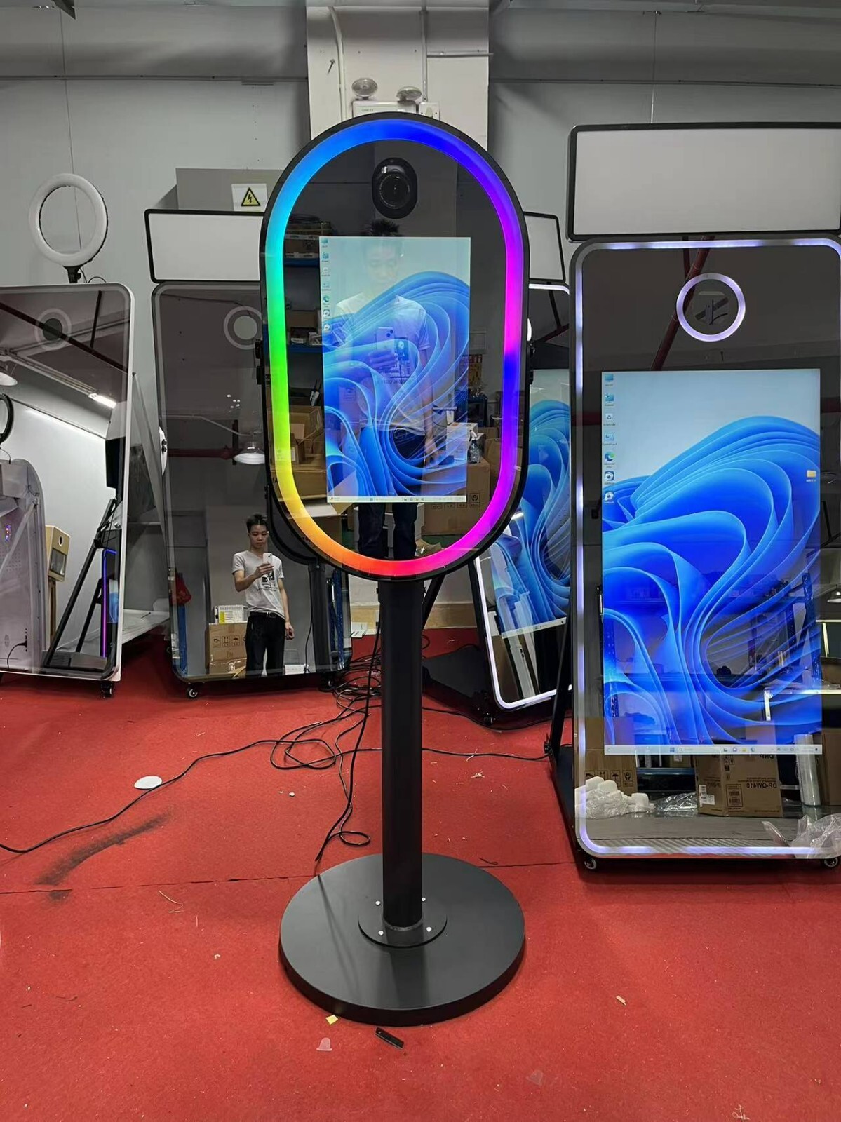 19” Portable Selfie Photobooth with Flight Case & All Accessories Tiktok Insta
