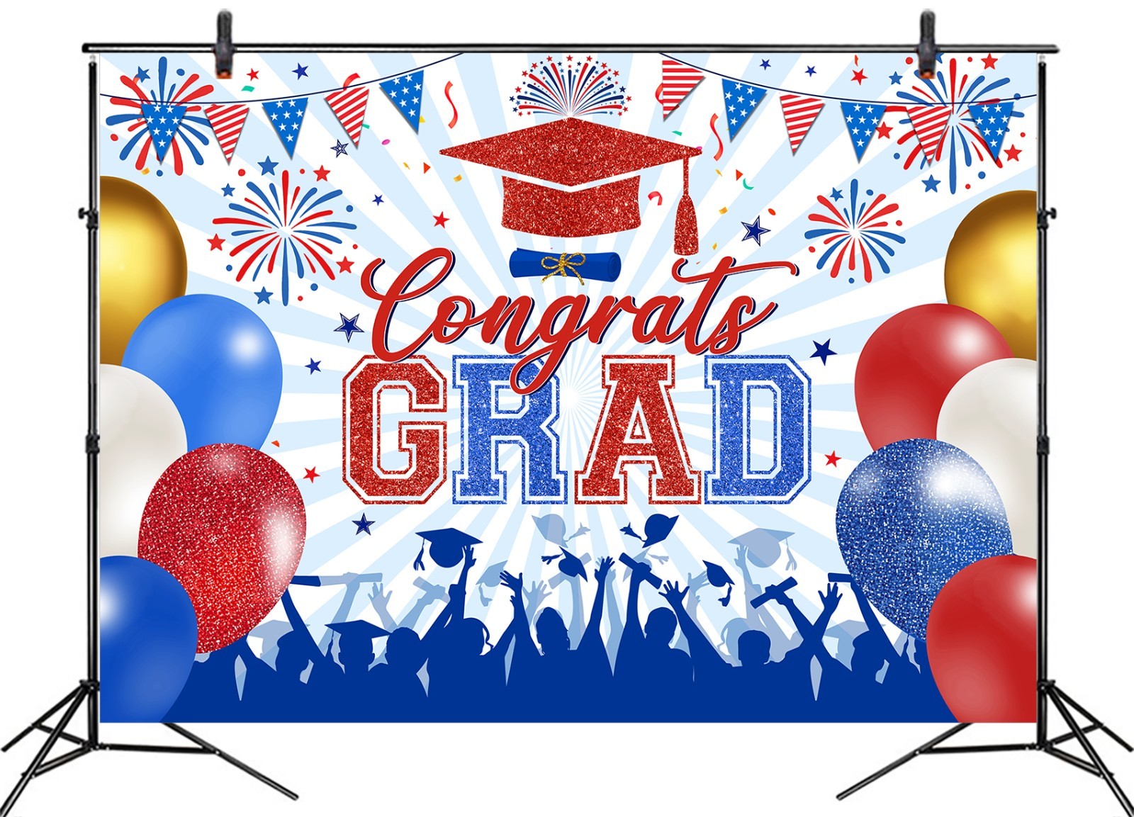 10x8ft Class of 2026 Graduation Backdrop Banner Congrats Grad Photo Background