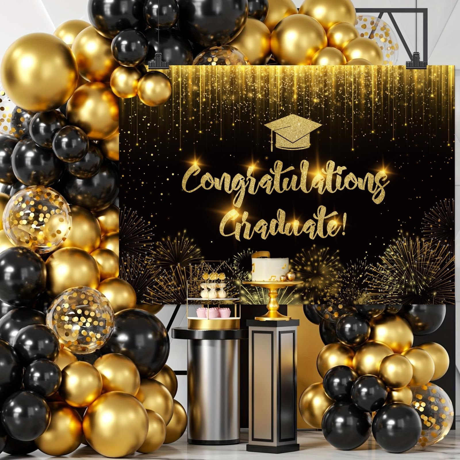 7x5ft Congratulation Graduate Backdrop Congrats Class of 2026 Graduation Photogr