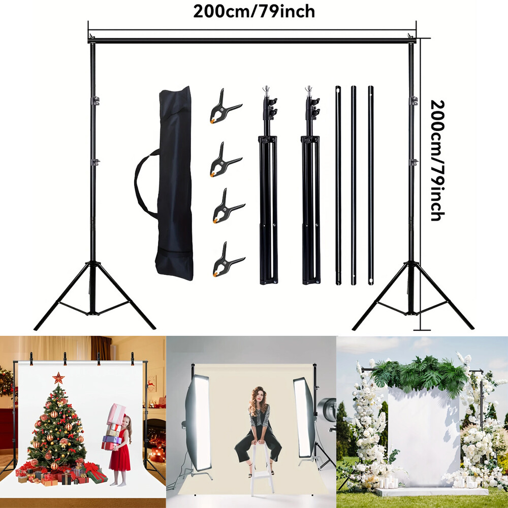 Backdrop Stand 6.5x6ft(WxH) Photo Studio Adjustable Background Stand Support Kit