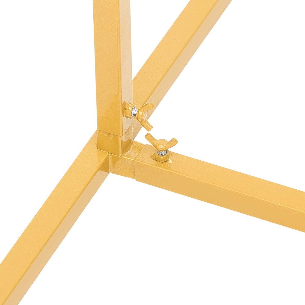 Gold Arch Backdrop Stand – 6.6×3.3ft Easy Assembly Metal Frame for Wedding Party