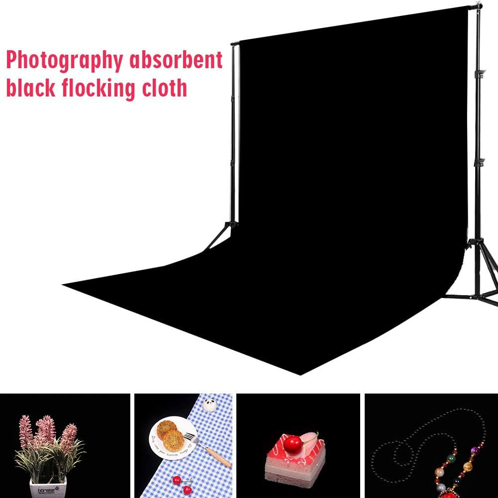 Black Velvet Photography Backdrop,Light Absorbing Non Reflective Solid
