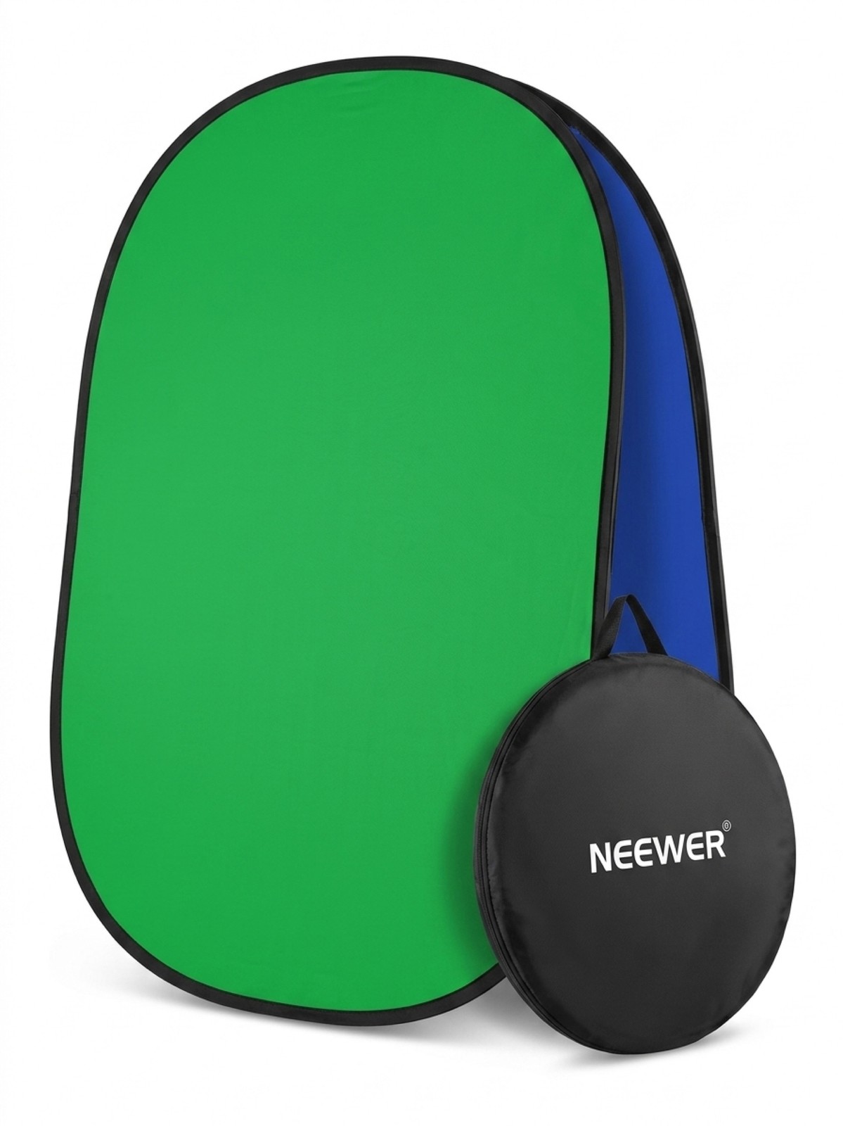 NEEWER 5’x6.5′ Collapsible Green Blue Screen Backdrop Chromakey 2-in-1