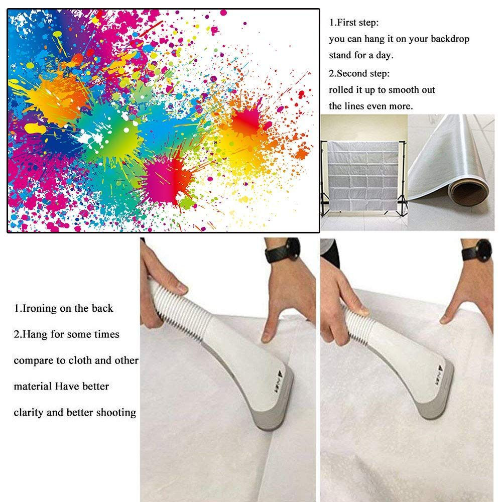 5x7Ft Colorful Splatter Background Abstract 5x7Ft, Paint Splash