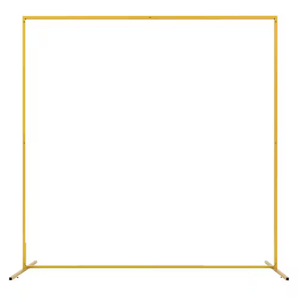 6.6 Ft. X 6.6 Ft. Gold Metal Wedding Arch Backdrop Stand Square Frame Ceremony P