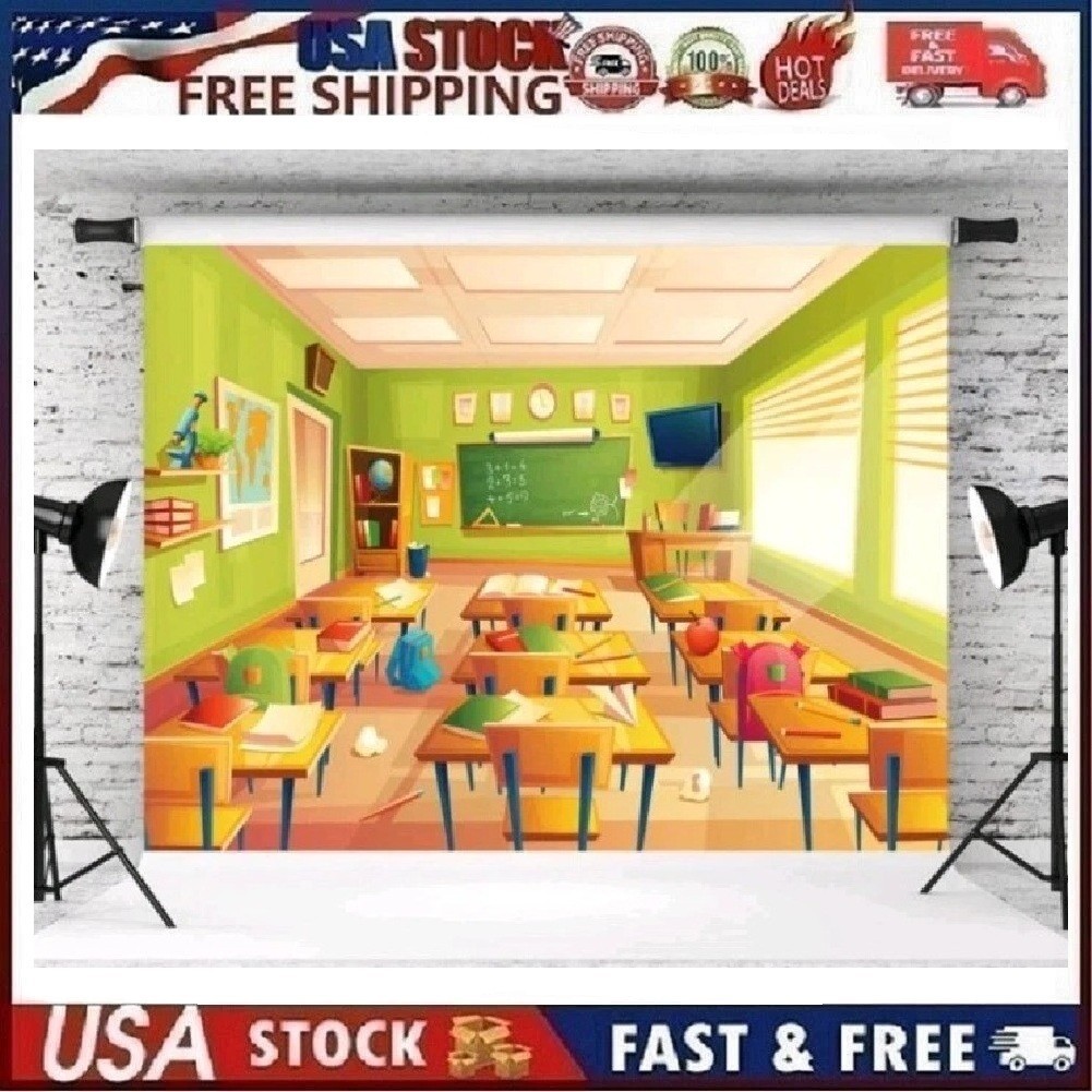 Classroom Theme Photography Backdrop Welcome Back to School Classroom Background