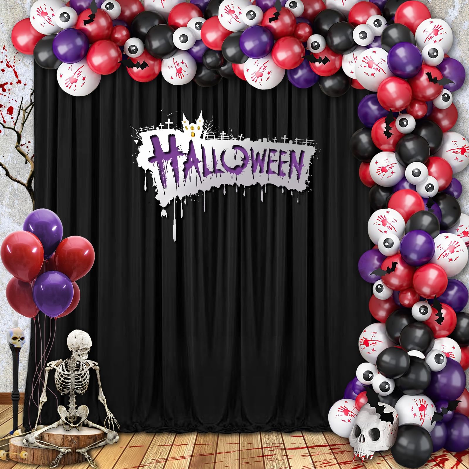10ft x 10ft Black Backdrop Curtains Black Drape for Backdrop Thick Solid Fabric