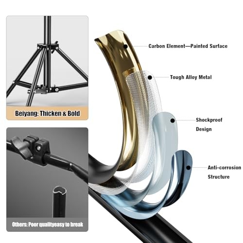 10x20FT Backdrop Support Stand for Photography，Adjustable Width & Length