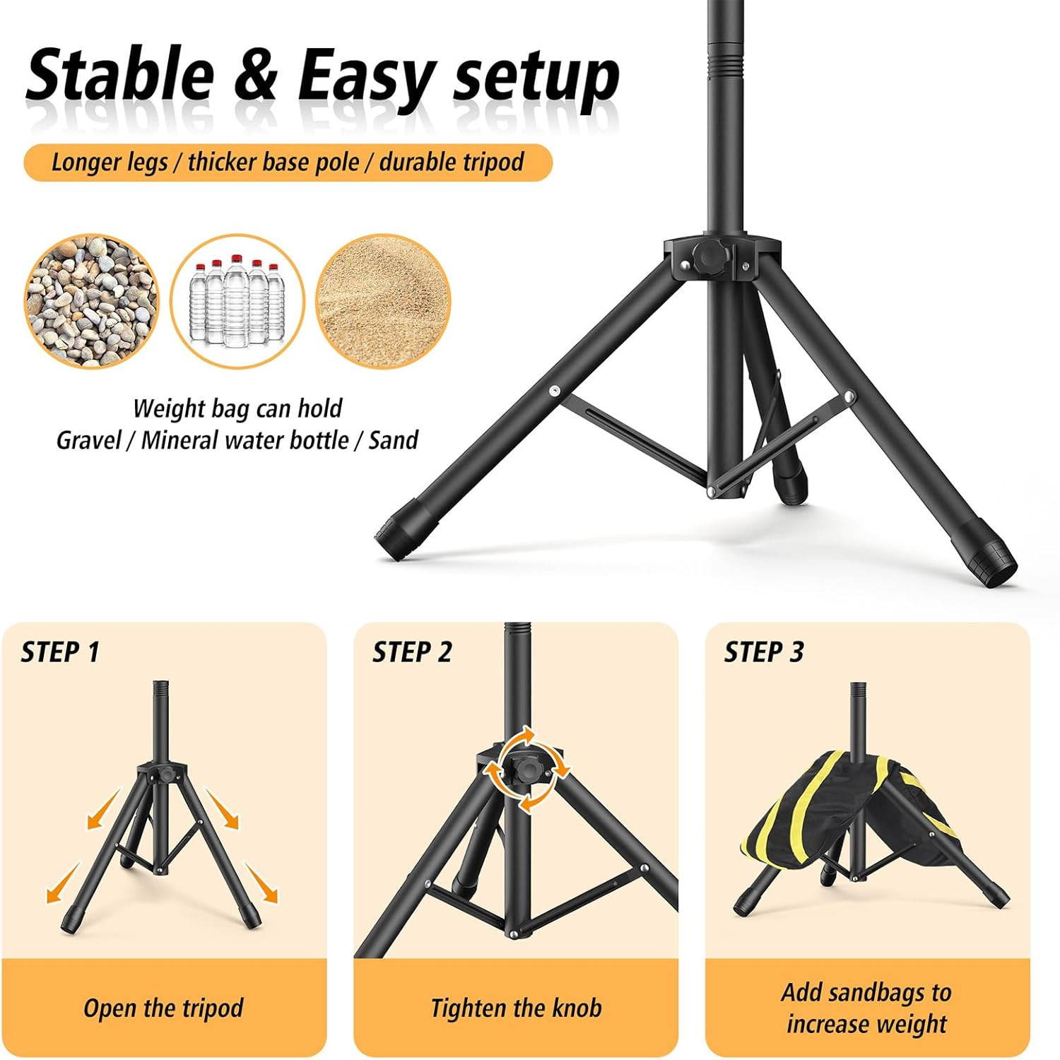 Forlogic Backdrop Stand 10X7.5Ft(Wxh), Heavy Duty Adjustable Photo Back Drop Sta