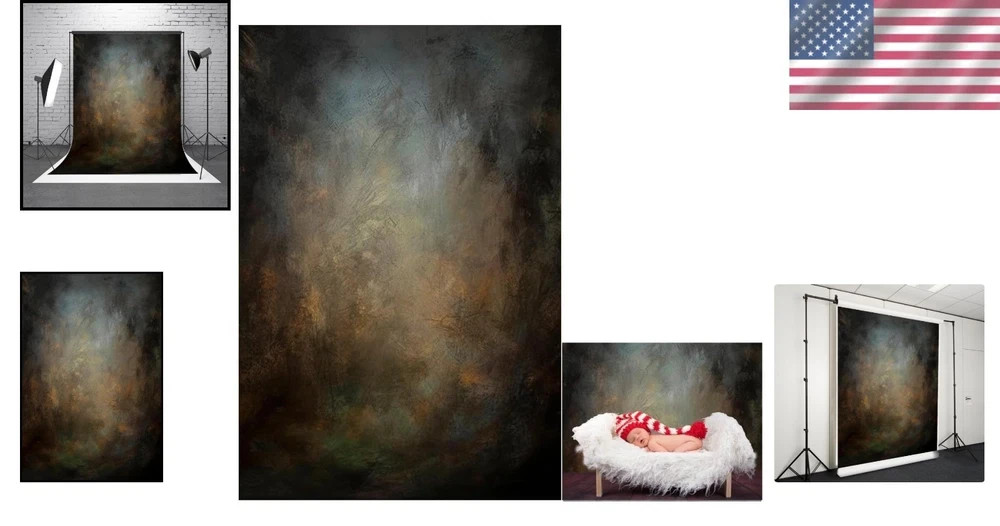 5X7Ft Mottled Portrait Photography Backdrop Abstract Rust Spots for Photoshoot