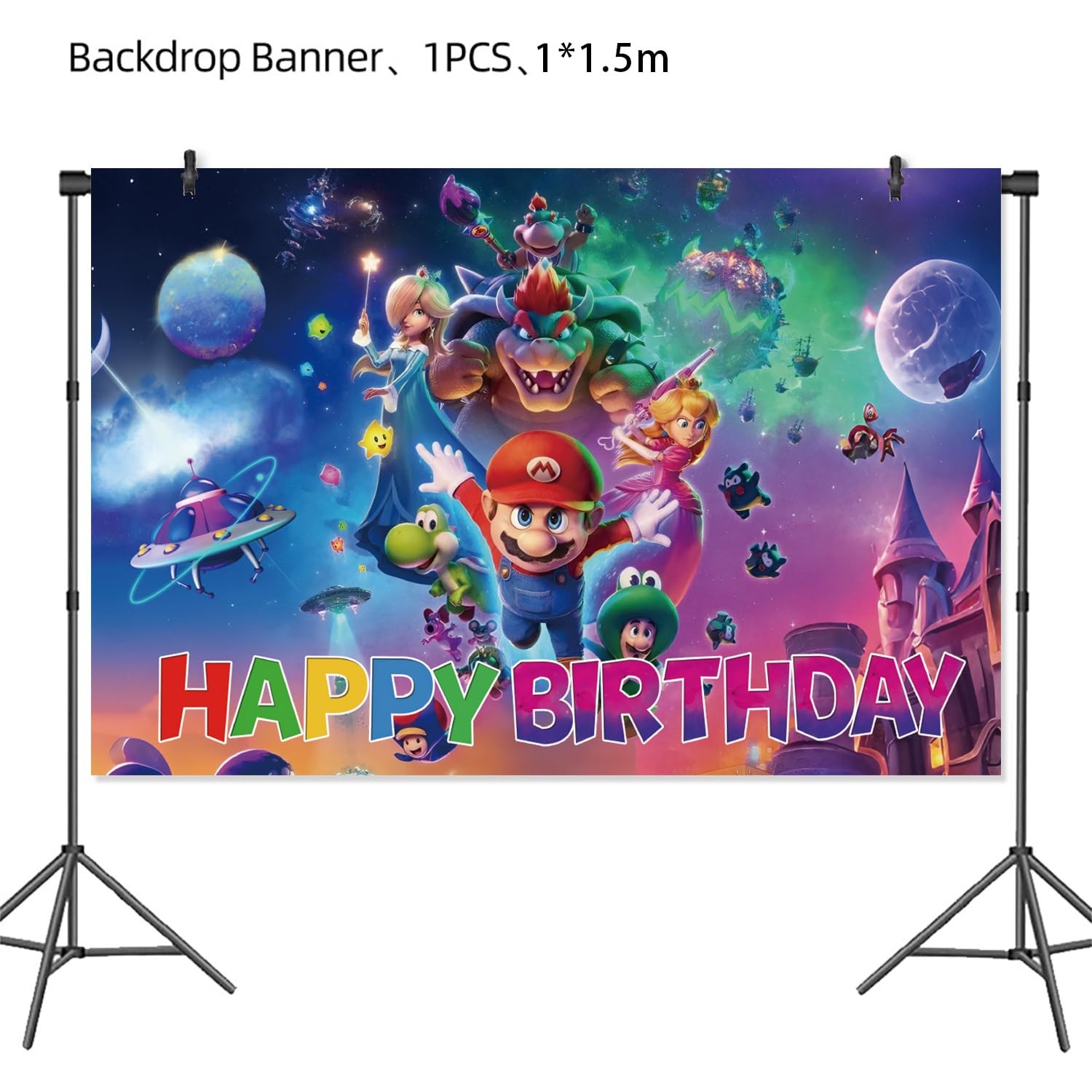 Cartoon Birthday Party Backdrop 5×3.3ft, Birthday Decorations and Party Decor…