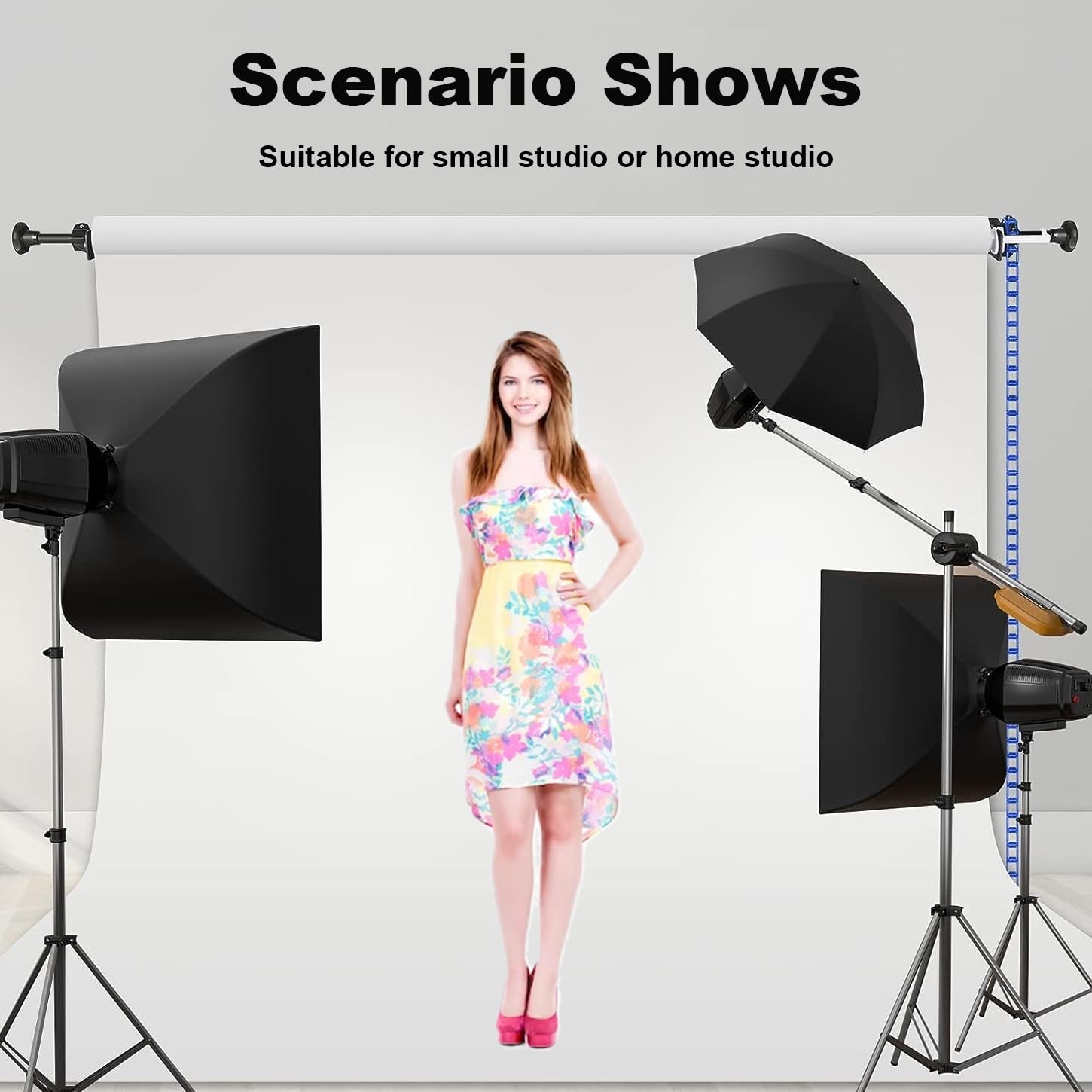Photography Single Roller Wall Mounting Manual Background Support System, wit…