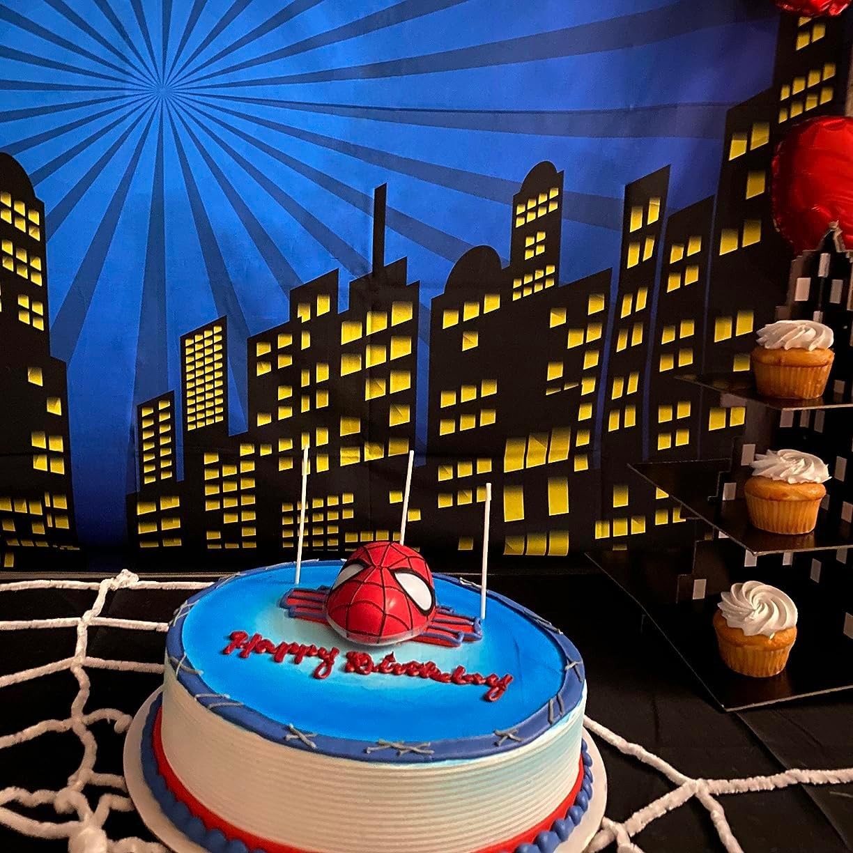 CORFOTO 20x10FT Cartoon Super City Backdrop for Superhero 20x10FT, N2-a10090