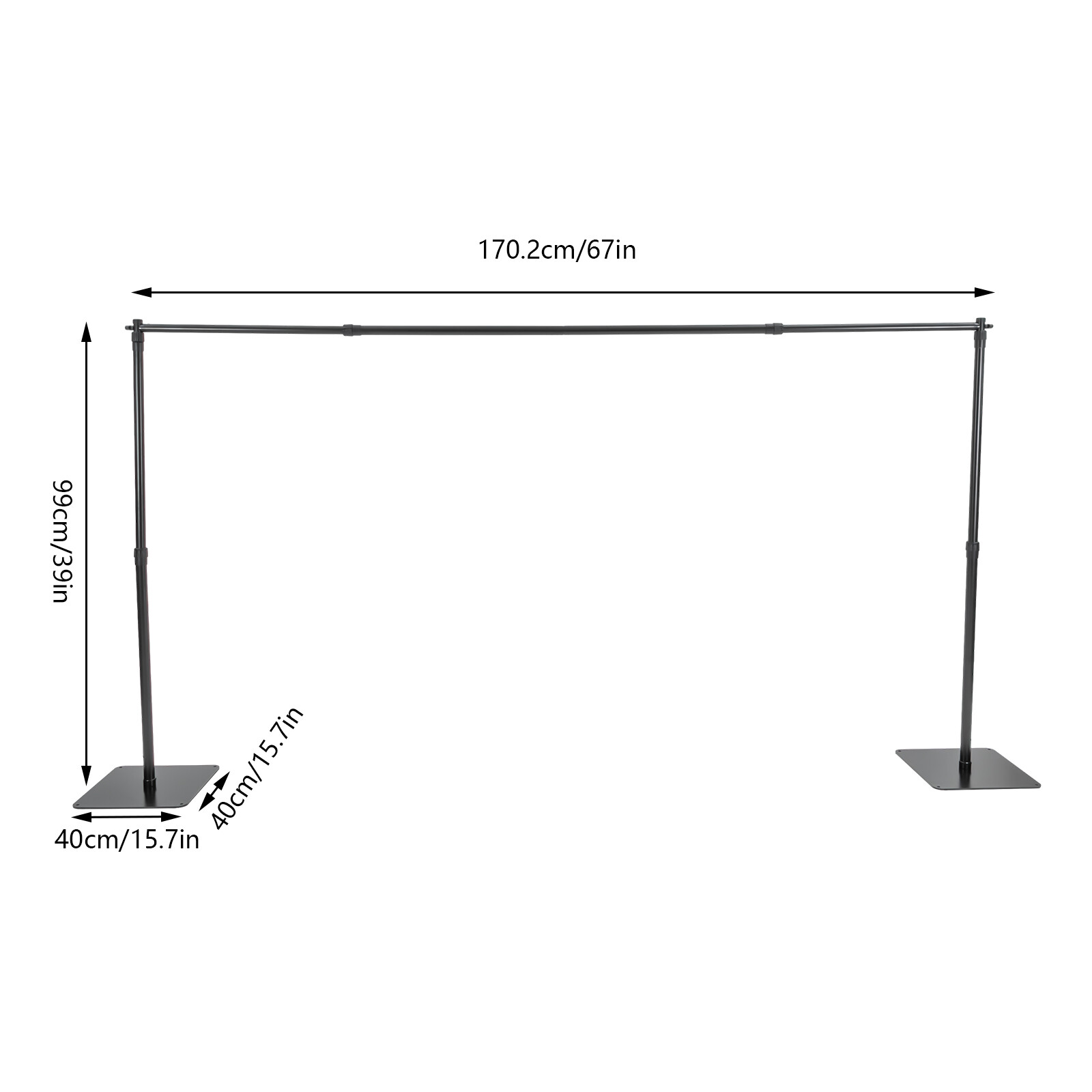 Backdrop Stand 10x8ft Heavy Duty Adjustable Photography Banner Background Suppor