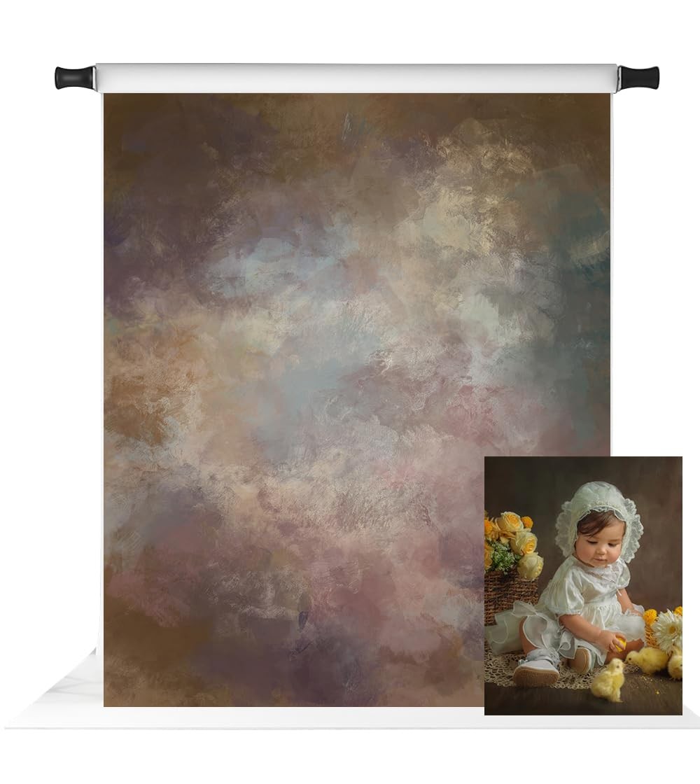 5x7ft Fine Art Portrait Photography Backdrop Brown Grey Abstract Photo Backgr…