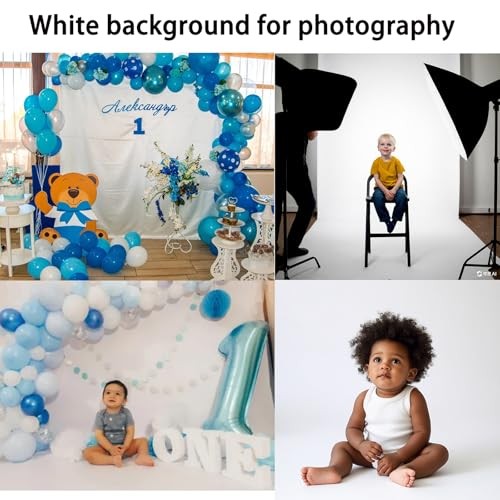 Photo Backdrop Curtains Backdrop for Photoshoot 5X 7 FT Background 5*7FT White
