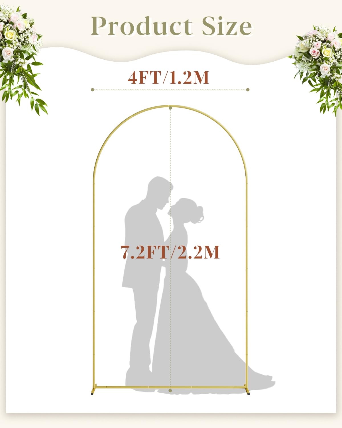 Wedding Arch, Metal Arch Backdrop Stand, Balloon Arch Stand Wedding Frame for…