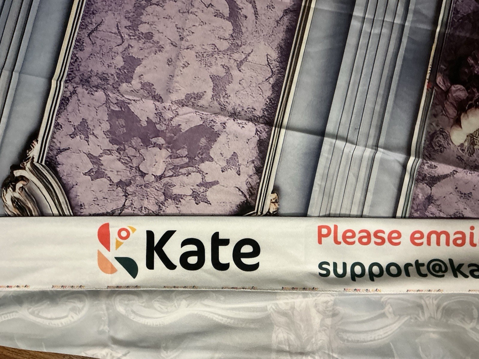 Retro Dark Vintage Wall Purple Blue Printed Backdrop Designed by Kate Image 7×5’
