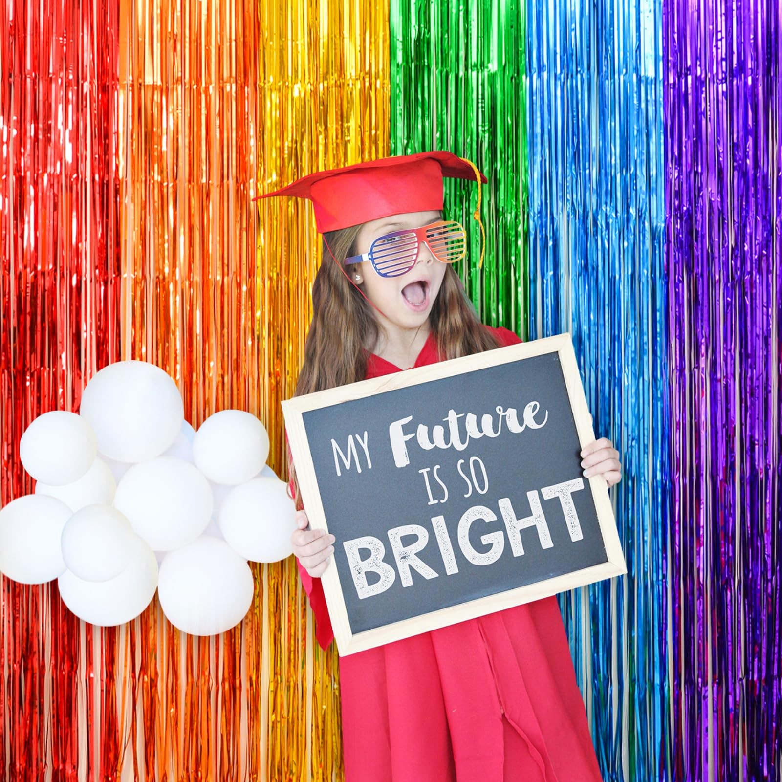Rainbow Party Decorations, 2 Pack 3.3×6.6ft Pride Decorations, Cartoon Birthd…