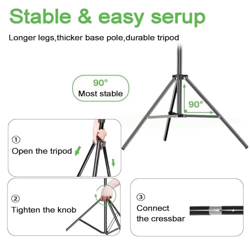 10×8.5 ft Adjustable Green Screen Backdrop Kit with Stand, Photo 8.5×10 ft