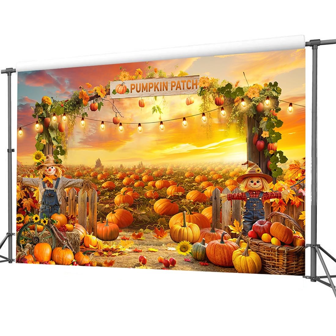 CYLYH 7X5FT Fall Backdrop Photography Pumpkin Patch Backdrops Autumn Harvest …