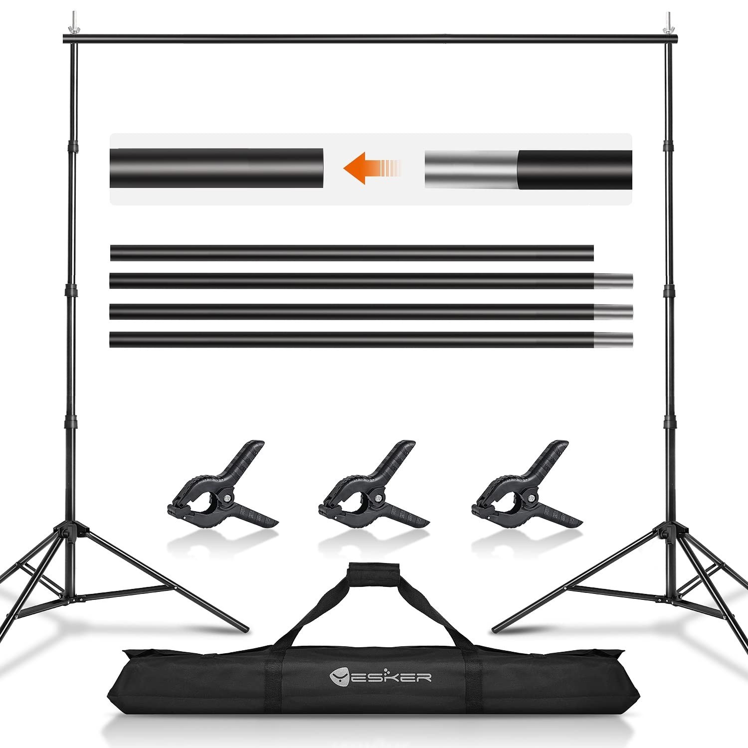 8.5X10ft Background Stand Backdrop Support System Kit Photo Video Studio Adju…
