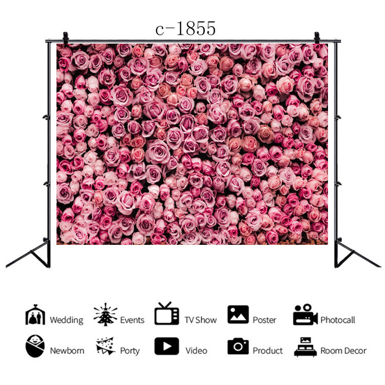 Romantic Floral Photography Background Video Studio Backdrops Party Wedding
