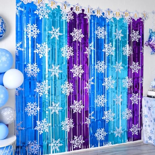 Winter Princess Birthday Party Decorations, 2 Pack Ice Birthday Party Supplies