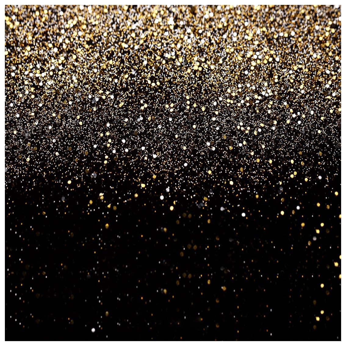 Black Gold Photography Backdrop Golden Glitter Photo Studio 8x8FT Panel