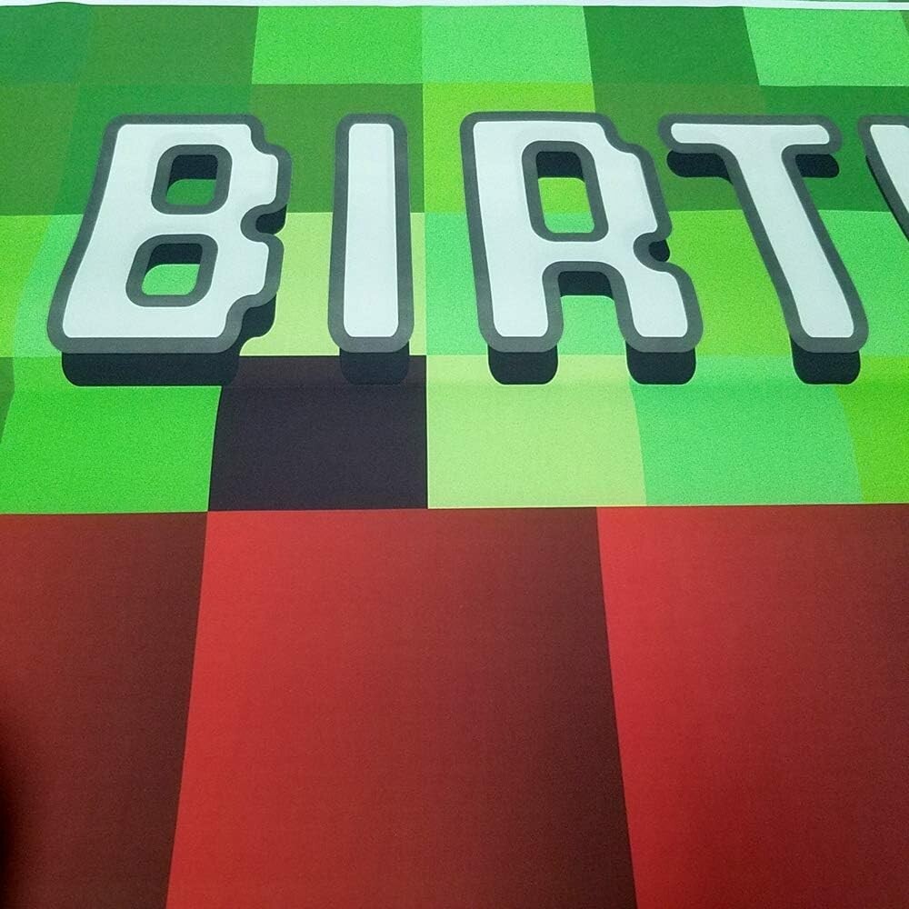 HUAYI 7x5ft TNT Pixel Backdrop for Birthday Game Themed Party Background Photo B